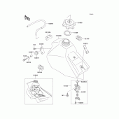 Схема вузла: Паливний бак для Kawasaki KX100