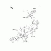 Схема узла: Подножки для Kawasaki KLX140 KLX140