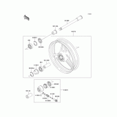Схема узла: Ступица переднего колеса для Kawasaki ZR750 Zephyr