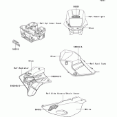 Схема вузла: Decals(blue)(kl650-c7) для Kawasaki KL650 KLR650