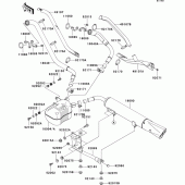 Схема вузла: Вихлопна система для Kawasaki VN1500 VN1500 Drifter