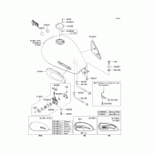 Схема вузла: Паливний бак для Kawasaki EJ400 W400