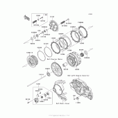 Схема вузла: Зчеплення для Kawasaki VN1700 Vulcan 1700 Voyager