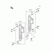 Схема вузла: Підвіска/задній амортизатор для Kawasaki ZR1100 Zephyr 1100