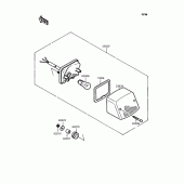Схема вузла: Задній ліхтар (Стоп-сигнал) для Kawasaki KMX50 KSR-I