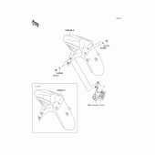 Схема вузла: Переднє крило для Kawasaki KLE650 Versys 650