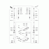 Схема вузла: Вилка передньої осі для Kawasaki KLX110 KLX110