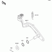Схема узла: Лапка тормоза для Kawasaki KL650 KLR650