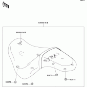 Схема вузла: Сидіння для Kawasaki VN900 Vulcan 900 Custom