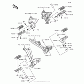Схема узла: Подножки для Kawasaki ZX1000 Ninja 1000 ABS