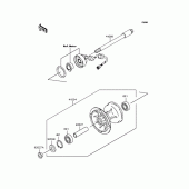 Схема вузла: Ступиця переднього колеса для Kawasaki KLX250 D-Tracker