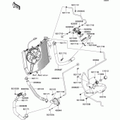 Схема вузла: Water pipe для Kawasaki ZX1400 ZZR1400 ABS