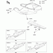 Схема вузла: Side covers/chain cover(zx900-e1p) для Kawasaki ZX900 Ninja ZX-9R