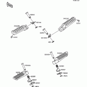 Схема узла: Подножки для Kawasaki ZX600 GPX600R