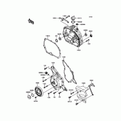 Схема вузла: Кришка двигуна для Kawasaki KLX110 KLX110L