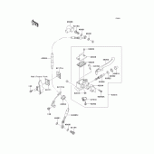 Схема узла: Передний тормозной цилиндр для Kawasaki KLX250 KLX250SF