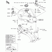 Схема вузла: Паливний бак для Kawasaki ZR750 Z750 ABS