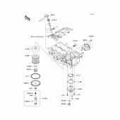 Схема узла: Масляный насос & Масляный фильтр для Kawasaki EX250 Ninja 250