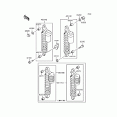 Схема вузла: Підвіска/амортизатор для Kawasaki ZR400 ZRX