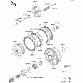 Схема узла: Сцепление для Kawasaki ZR750 Z750