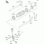 Схема вузла: Gear change drum/shift fork(s) для Kawasaki ZX1200 Ninja ZX-12R
