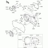 Схема вузла: Right engine cover(s) для Kawasaki VN1600 VN1600 Classic