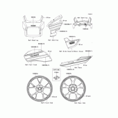 Схема узла: Наклейки (Синий; DDF) для Kawasaki ZR1200 ZRX1200 DAEG