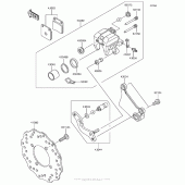 Схема вузла: Заднє гальмо для Kawasaki BR125 Z125 Pro KRT Edition