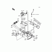 Схема вузла: Вихлопна система для Kawasaki EN650 Vulcan S