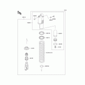 Схема вузла: Амортизатор для Kawasaki KLX650 KLX650