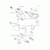 Схема узла: Информационные наклейки (s9f-scf) для Kawasaki KLX250 KLX250