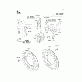 Схема узла: Передний тормоз для Kawasaki VN1700 VN1700 Classic Tourer