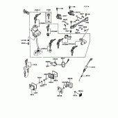 Схема вузла: Ignition switch(1/2) для Kawasaki ZG1000 1000GTR