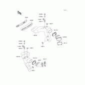 Схема вузла: Air duct для Kawasaki ZX1200 Ninja ZX-12R
