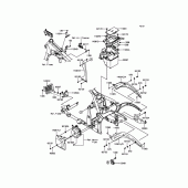 Схема узла: Крепление двигателя для Kawasaki VN900 Vulcan 900 Classic