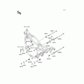 Схема вузла: Кріплення двигуна для Kawasaki VN750 Vulcan 750