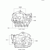 Схема вузла: Болти картера двигуна для Kawasaki VN800 Vulcan 800 Drifter