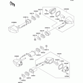 Схема вузла: Поворотники для Kawasaki ZR750 ZR-7