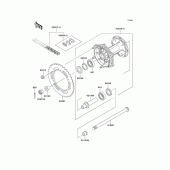 Схема узла: Ступица заднего колеса для Kawasaki KMX125
