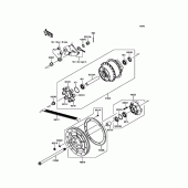 Схема узла: Заднее колесо & Приводная цепь для Kawasaki VN900 Vulcan 900 Classic