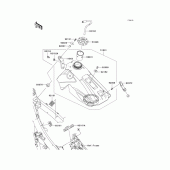 Схема вузла: Паливний бак для Kawasaki KX450 KX450F