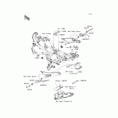 Схема вузла: Кріплення двигуна для Kawasaki EX650 Ninja 650 ABS