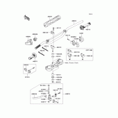 Схема узла: Руль & Пульт управления рулевой для Kawasaki KX250/ KX252 KX250F