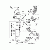 Схема узла: Задний тормозной цилиндр для Kawasaki KLZ1000 Versys 1000