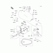 Схема вузла: Fuel tank(p21/p22/p24) для Kawasaki KZ1000 Police