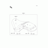 Схема вузла: Сидіння для Kawasaki VN900 Vulcan 900 Classic LT