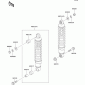 Схема узла: Подвеска/Задний амортизатор для Kawasaki ER500 ER-5