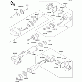 Схема вузла: Поворотники для Kawasaki ZX1100 GPZ1100