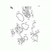 Схема вузла: Кришка двигуна для Kawasaki EX400 EX-4