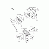 Схема вузла: Сигнал повороту для Kawasaki EX250 Ninja 250